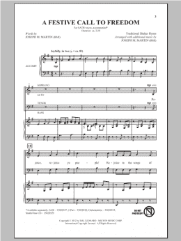 page one of A Festive Call To Freedom (SATB Choir)