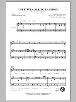 page one of A Festive Call To Freedom (2-Part Choir)