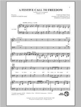 page one of A Festive Call To Freedom (SAB Choir)
