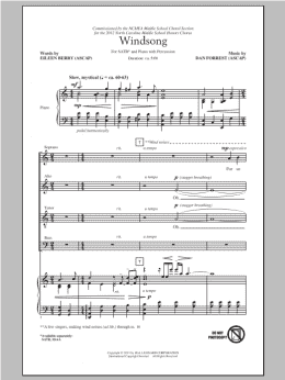 page one of Windsong (SATB Choir)