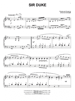 page one of Sir Duke (Piano Solo)