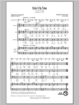 page one of Strike It Up, Tabor (SAB Choir)