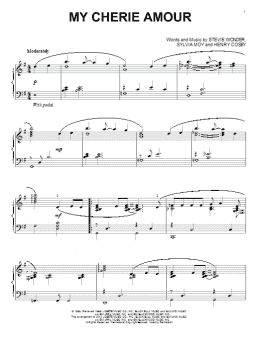 page one of My Cherie Amour (Piano Solo)