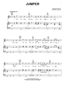 page one of Jumper (Piano, Vocal & Guitar Chords (Right-Hand Melody))