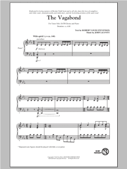 page one of The Vagabond (SATB Choir)