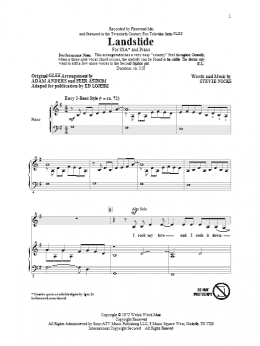 page one of Landslide (SSA Choir)