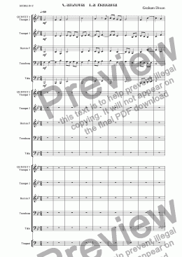 page one of Canzona "La Battalia" for Three Brass Quintets