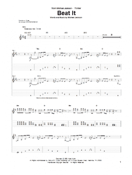 page one of Beat It (Guitar Tab)