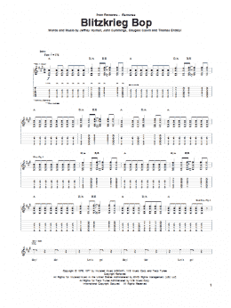 page one of Blitzkrieg Bop (Guitar Tab)