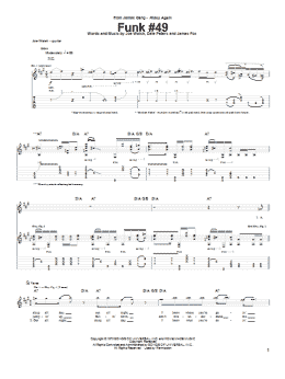 page one of Funk #49 (Guitar Tab)