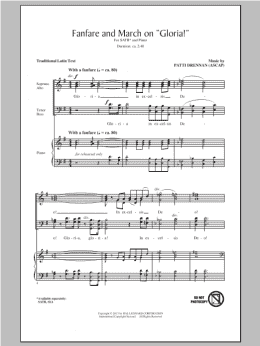 page one of Fanfare And March On "Gloria" (SATB Choir)