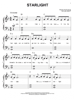 page one of Starlight (Big Note Piano)
