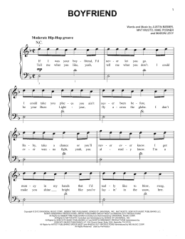 page one of Boyfriend (Easy Piano)