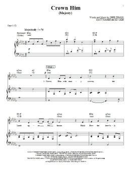 page one of Crown Him (Majesty) (Piano, Vocal & Guitar Chords (Right-Hand Melody))