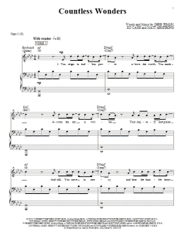 page one of Countless Wonders (Piano, Vocal & Guitar Chords (Right-Hand Melody))