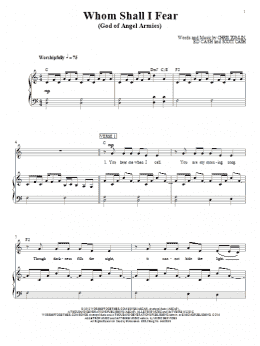 page one of Whom Shall I Fear (God Of Angel Armies) (Piano, Vocal & Guitar Chords (Right-Hand Melody))