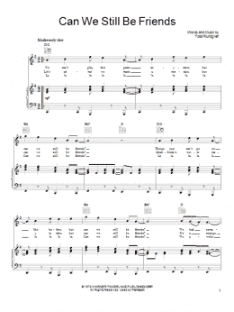 page one of Can We Still Be Friends (Piano, Vocal & Guitar Chords (Right-Hand Melody))