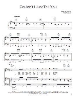 page one of Couldn't I Just Tell You (Piano, Vocal & Guitar Chords (Right-Hand Melody))