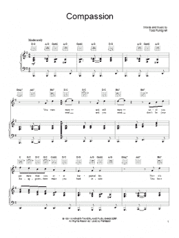 page one of Compassion (Piano, Vocal & Guitar Chords (Right-Hand Melody))