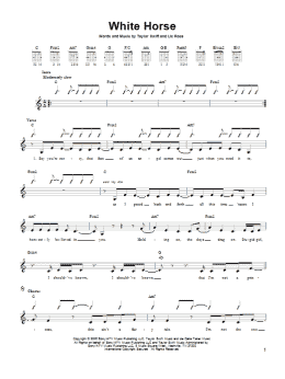 page one of White Horse (Easy Guitar)