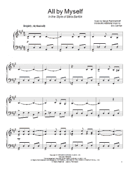 page one of All By Myself (in the style of Bela Bartok) (Piano Solo)
