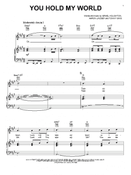 page one of You Hold My World (Piano, Vocal & Guitar Chords (Right-Hand Melody))