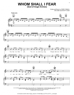 page one of Whom Shall I Fear (God Of Angel Armies) (Piano, Vocal & Guitar Chords (Right-Hand Melody))