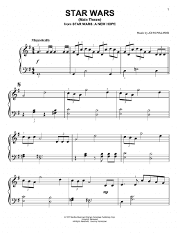 page one of Star Wars (Main Theme) (Easy Piano)