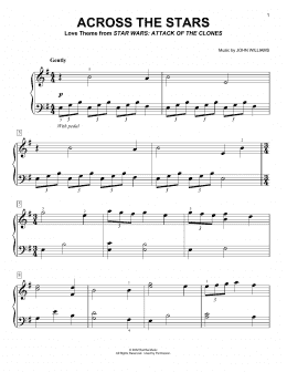 page one of Across The Stars (from Star Wars: Attack of the Clones) (Easy Piano)