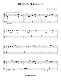 page one of Wreck-It Ralph (Piano Solo)