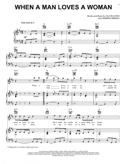 page one of When A Man Loves A Woman (Piano, Vocal & Guitar Chords (Right-Hand Melody))