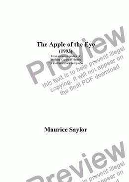 page one of The Apple of the Eye (1993)