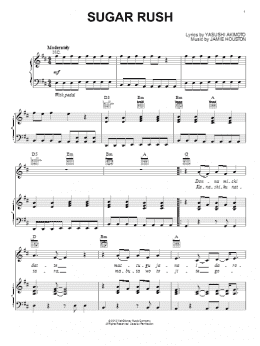 page one of Sugar Rush (Piano, Vocal & Guitar Chords (Right-Hand Melody))
