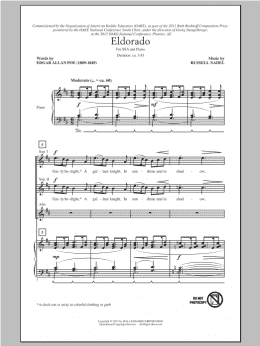 page one of Eldorado (SSA Choir)