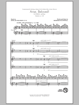 page one of Arise, Beloved! (SATB Choir)