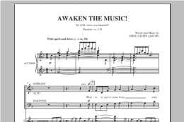 page one of Awaken The Music (SAB Choir)