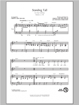 page one of Standing Tall (2-Part Choir)