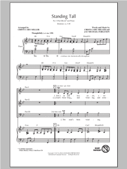 page one of Standing Tall (3-Part Mixed Choir)