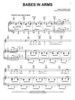 page one of Babes In Arms (Piano, Vocal & Guitar Chords (Right-Hand Melody))