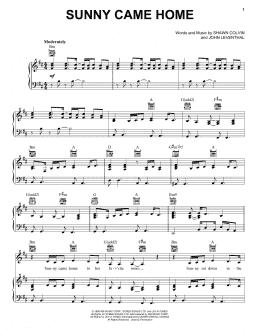 page one of Sunny Came Home (Piano, Vocal & Guitar Chords (Right-Hand Melody))