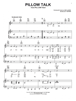 page one of Pillow Talk (Piano, Vocal & Guitar Chords (Right-Hand Melody))