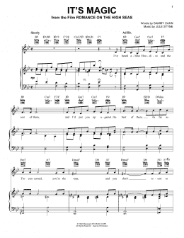 page one of It's Magic (Piano, Vocal & Guitar Chords (Right-Hand Melody))