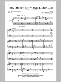 page one of How Lovely Is Thy Dwelling Place (SATB Choir)