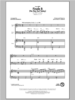 page one of Finale B (No Day But Today) (SATB Choir)