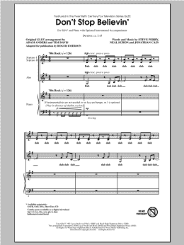 page one of Don't Stop Believin' (SSA Choir)