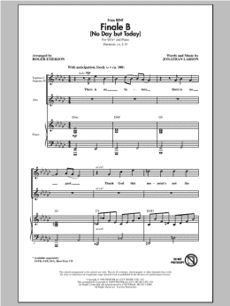 page one of Finale B (No Day But Today) (SSA Choir)