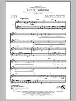 page one of Where Are You Christmas? (arr. Mac Huff) (from How The Grinch Stole Christmas) (2-Part Choir)