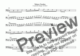 page one of Trombone Traditional Major/Natural Minor Scales