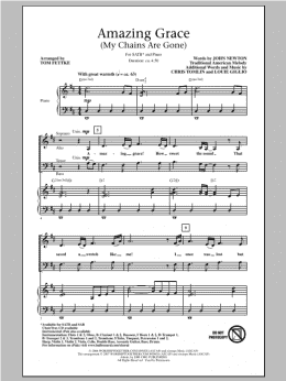 page one of Amazing Grace (My Chains Are Gone) (SATB Choir)