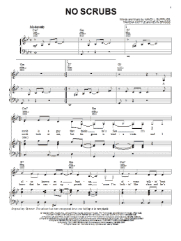 page one of No Scrubs (Piano, Vocal & Guitar Chords (Right-Hand Melody))